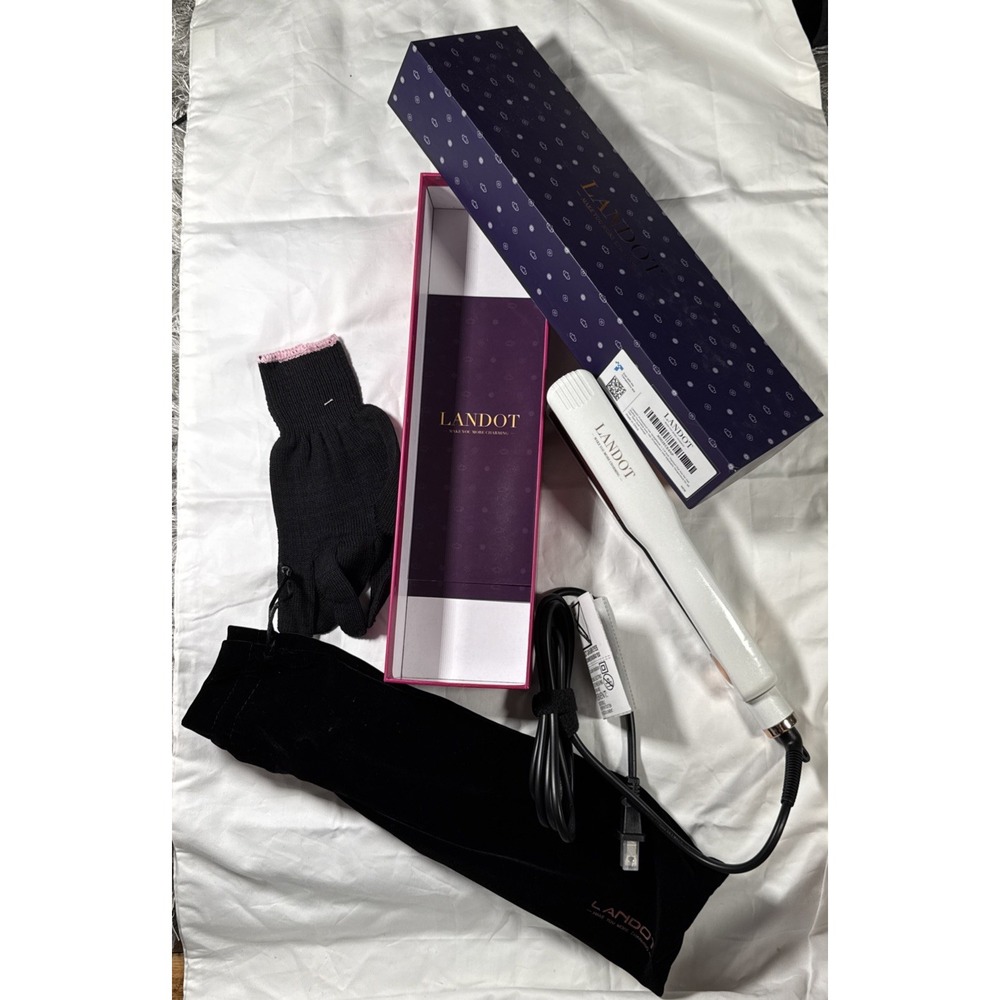 LANDOT Professional Hair Straightener 1 1/4" Titanium Flat Iron Adjustable Temp